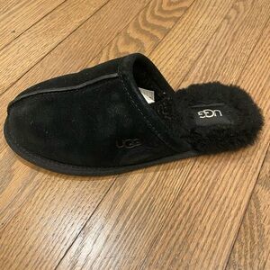 UGG Black Suede Cozy Slippers